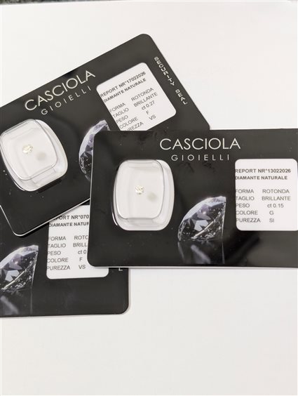  Piedra certificada Casciola Gioielli BLISTER in Diamante Diamante 0.21 Ct 33062026 - 33062026